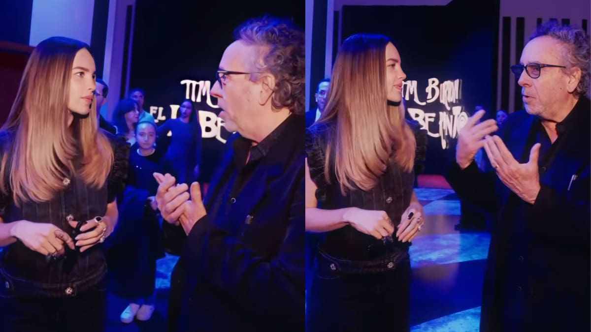 Belinda inaugura “El Laberinto de Tim Burton” junto al cineasta en CDMX | Captura de video