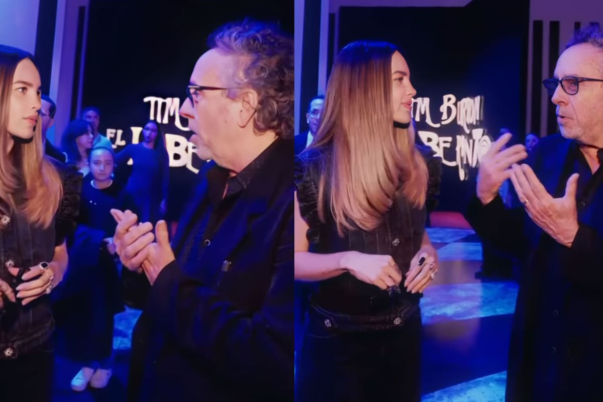 Belinda inaugura “El Laberinto de Tim Burton” junto al cineasta en CDMX
