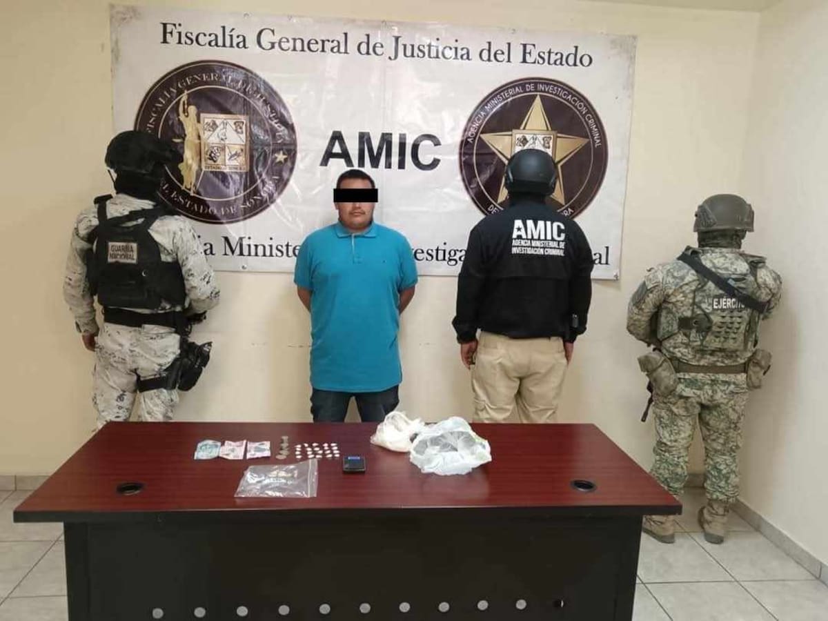 Cinco detenidos y droga asegurada en cateos en San Luis Río Colorado