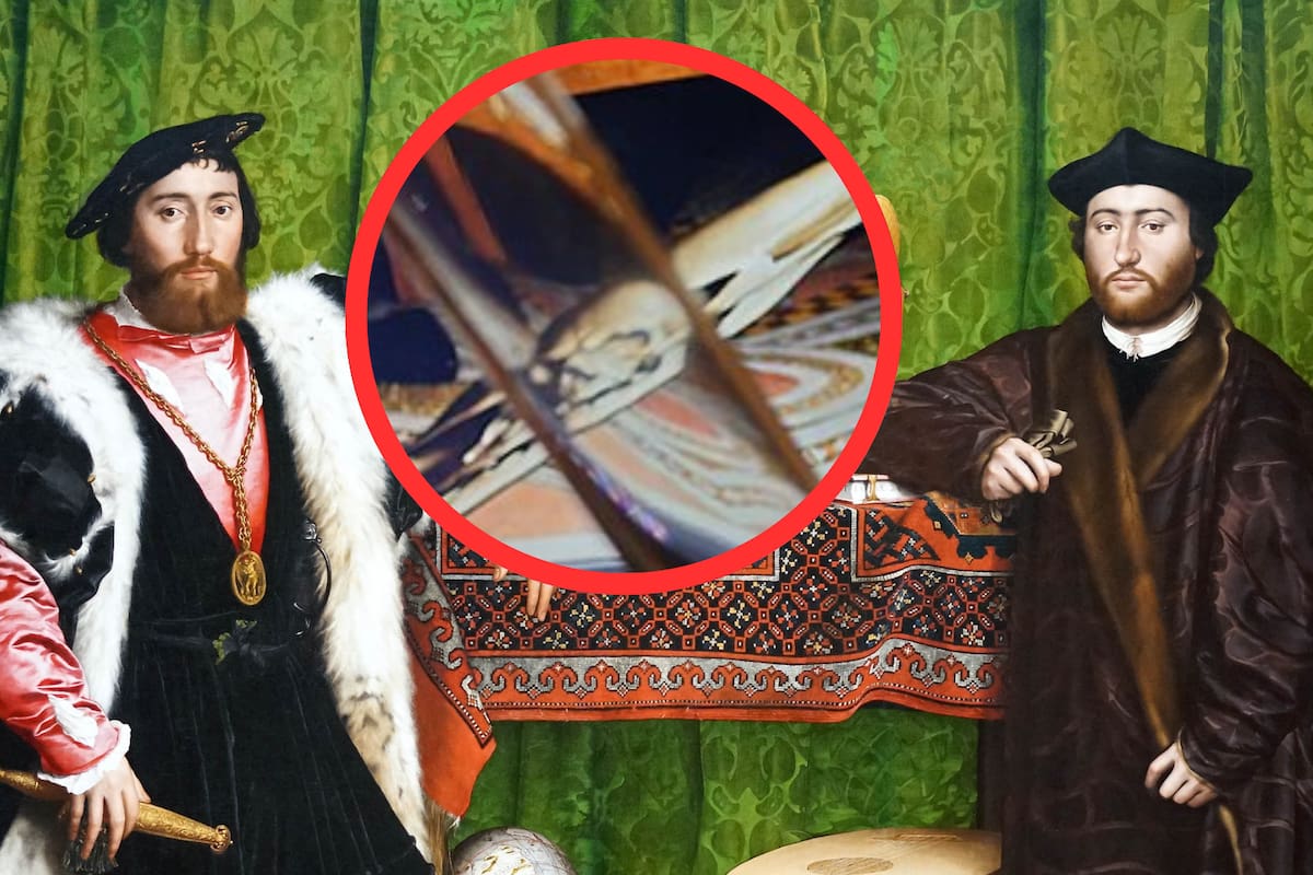 Esta pintura renacentista contiene una calavera que está oculta a simple vista y solo puede apreciarse desde cierto ángulo