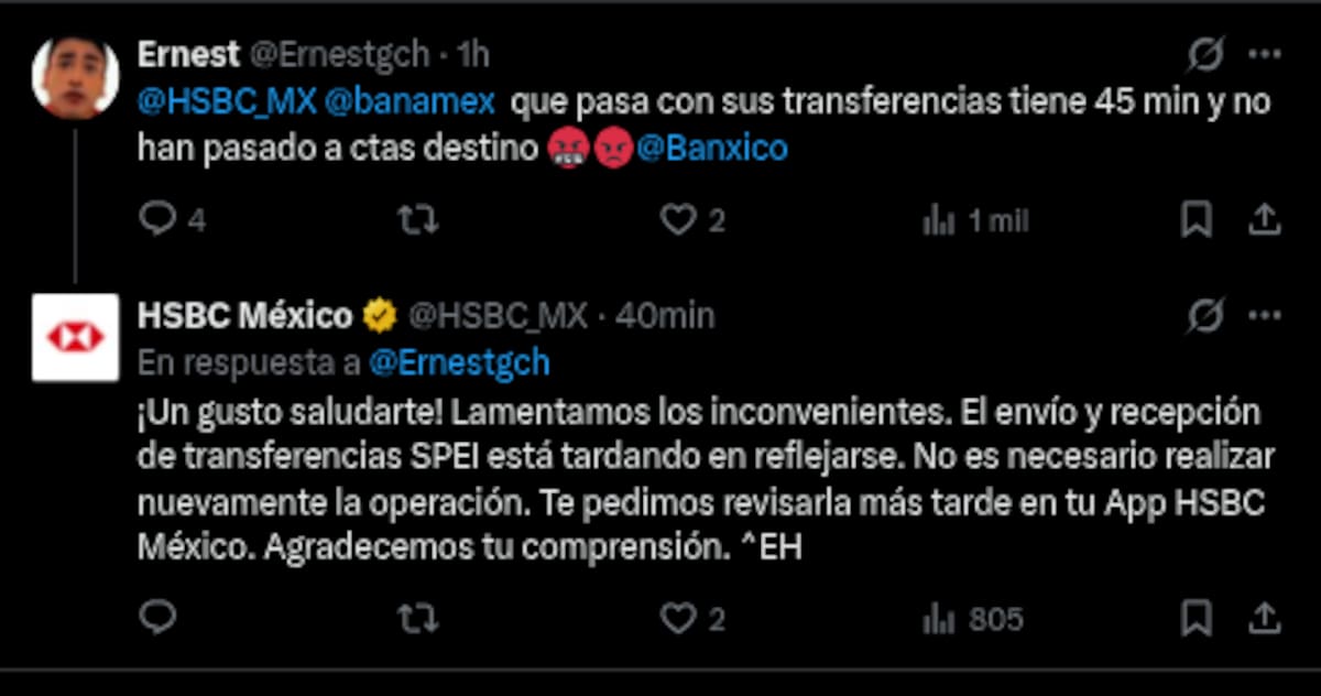 Bancos piden esperar antes de repetir la operación | X: @HSMC_X