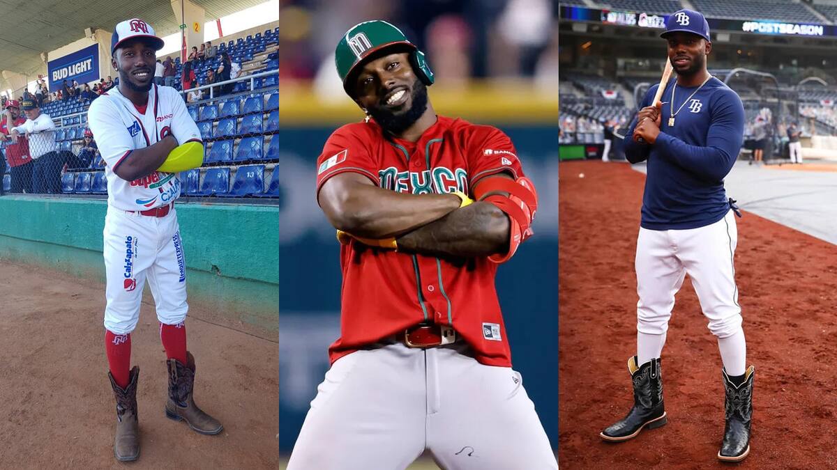 Randy Arozarena con los Mayos de Navojoa, la Selección Mexicana y los Rays de Tamoa Bay.
