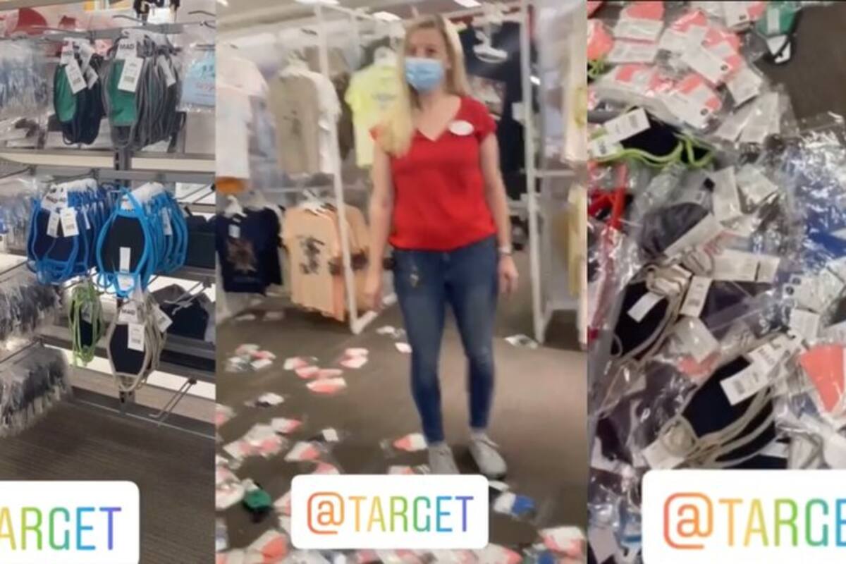 "QAnon Karen": Mujer de Arizona destruye estante con cubrebocas alegando que se terminó la pandemia y alardeando de tener un Rolex