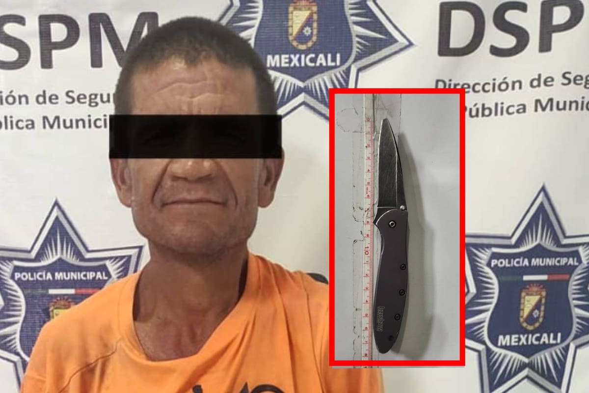 Caminaba con una navaja en la mano y descubren que tenía orden de aprehensión por robo