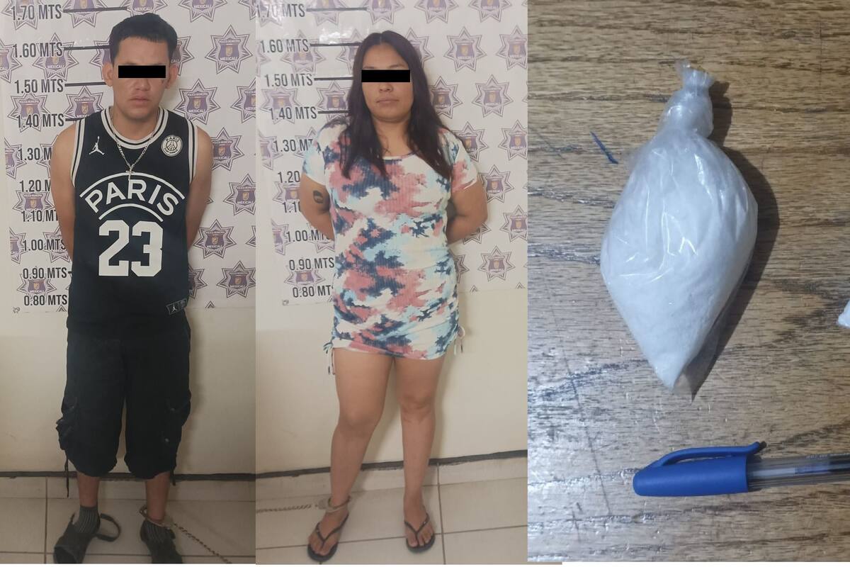 Cae pareja con 200 dosis de metanfetamina en el ejido Sinaloa