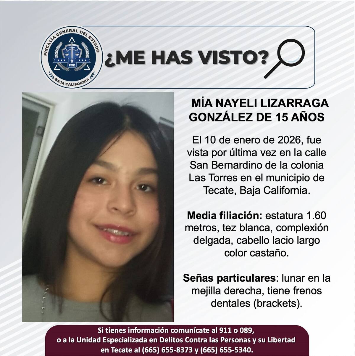 Fue visto por última vez el 10 de enero de 2026.