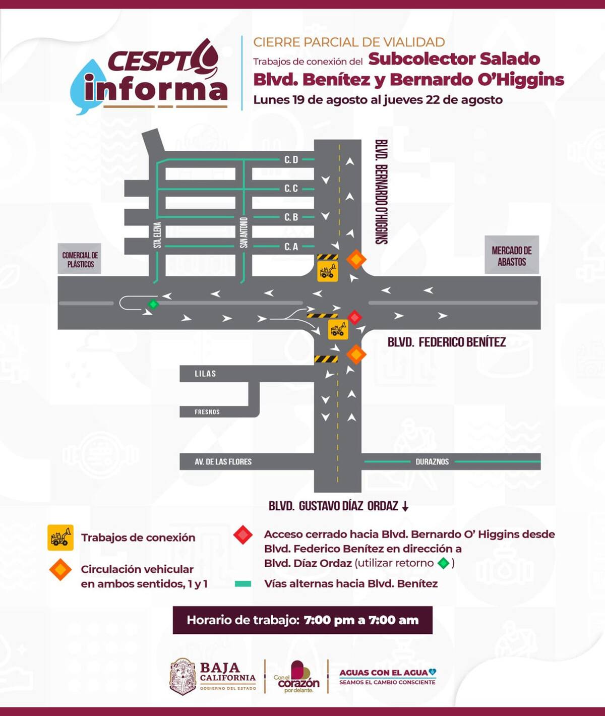 La Cespt informó que la obra estará debidamente señalizada para la seguridad de los conductores.