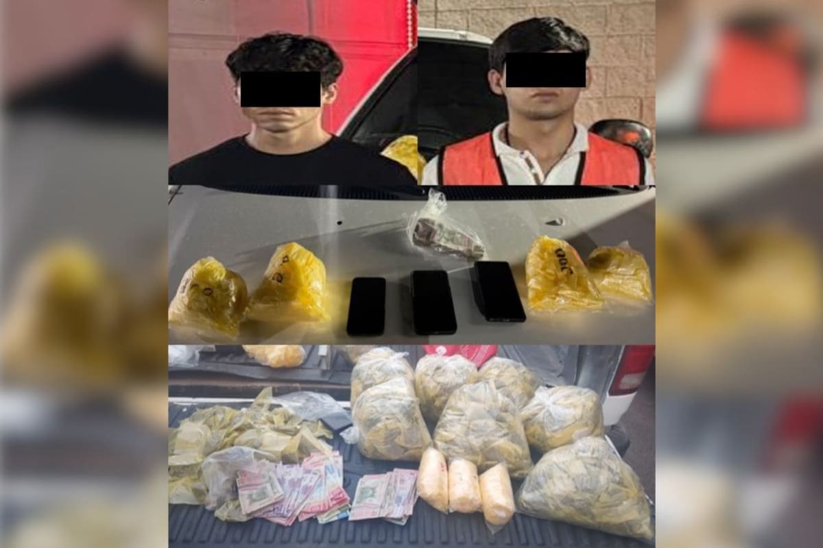 Operativo en Hermosillo: Aseguran a dos hombres con más de mil 500 dosis de droga en la colonia Miguel Hidalgo