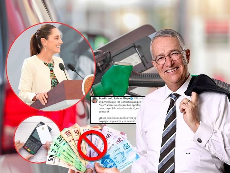 Ricardo Salinas Pliego critica plan de pagos digitales en gasolineras y casetas que Sheinbaum busca implementar este año, pero aún no son obligatorios