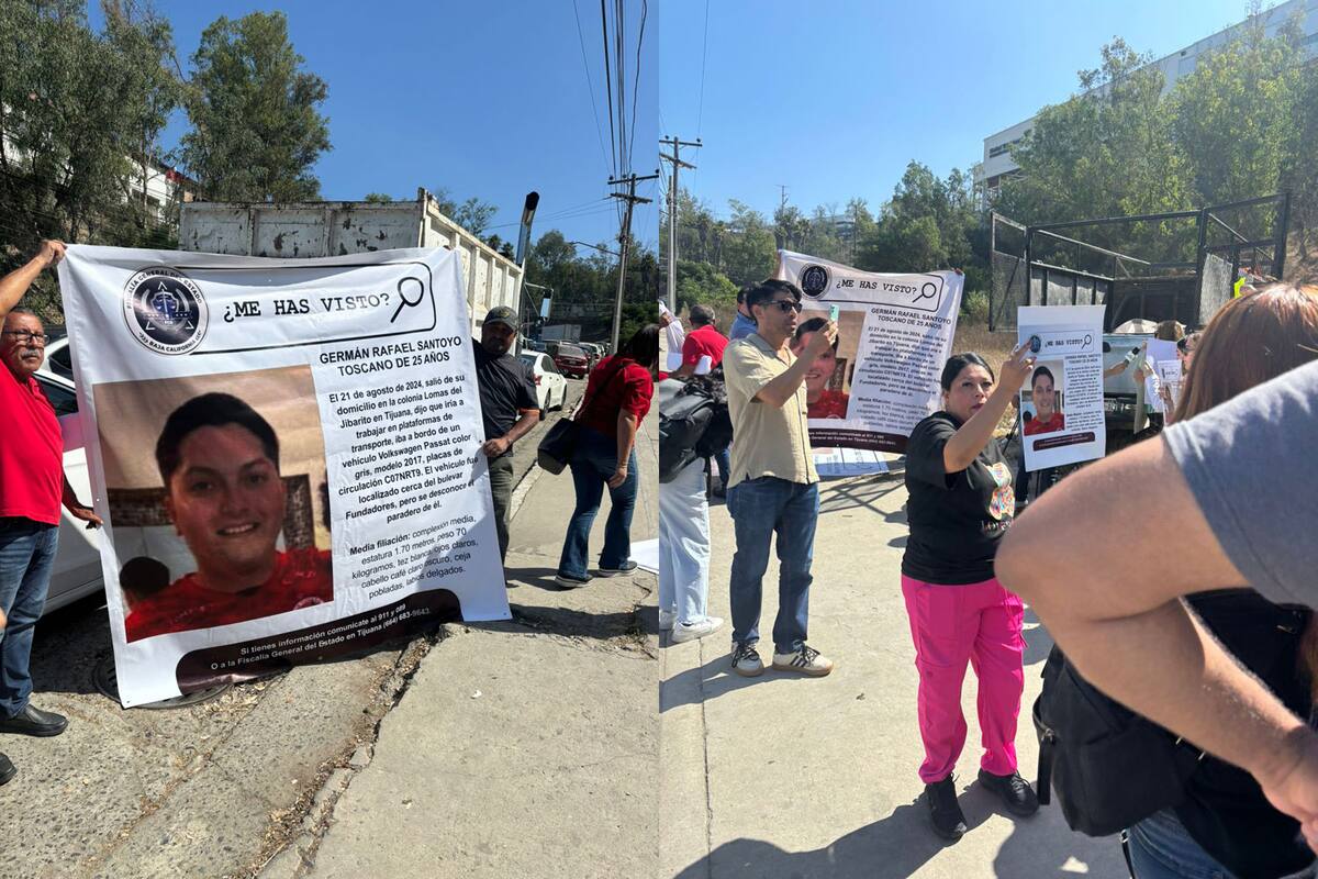 Familiares protestan por desaparición de conductor de InDrive en Tijuana