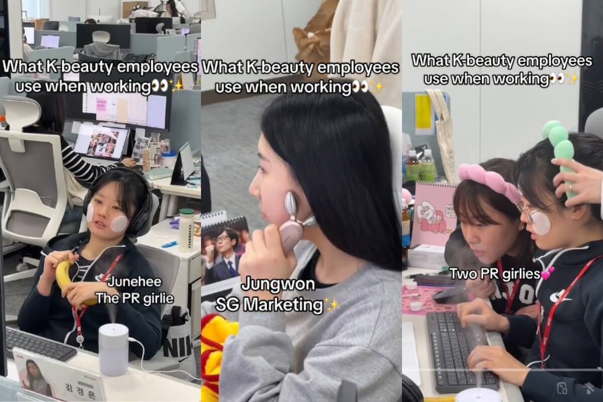 ¿Nueva tendencia en Corea? Trabajadoras hacen su “skincare” en la oficina
