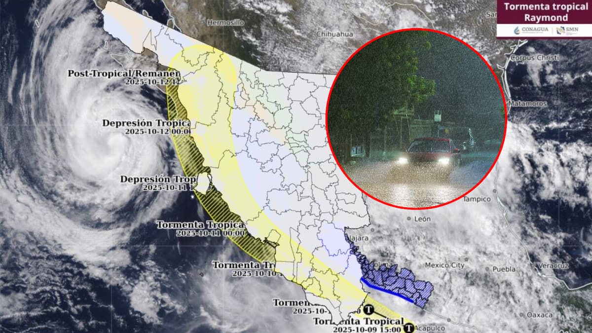 La tormenta 'Raymond' podría traer lluvias a Sonora y así acabar con la sequía en el estado. | Conagua y SMN