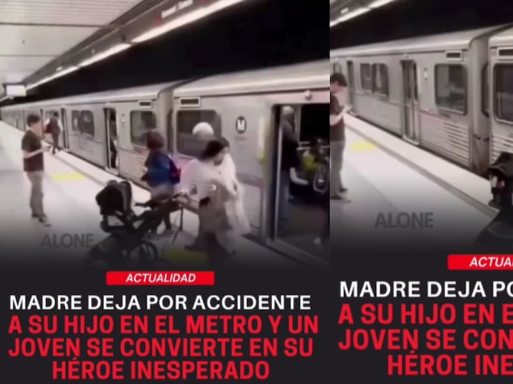 Impactante: mujer intenta subir al Metro con su bebé y queda atrapada dentro, dejándolo afuera