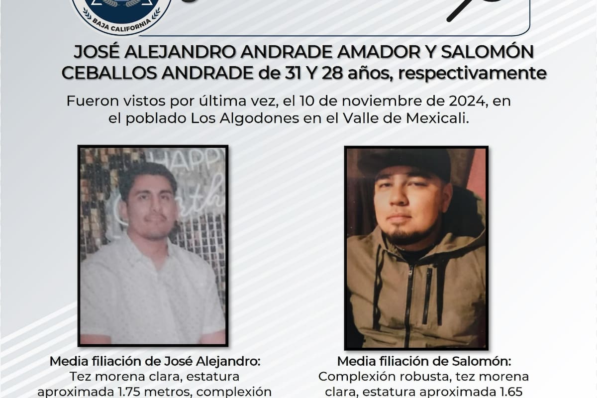 Encuentran con vida a dos de los desaparecidos en Los Algodones