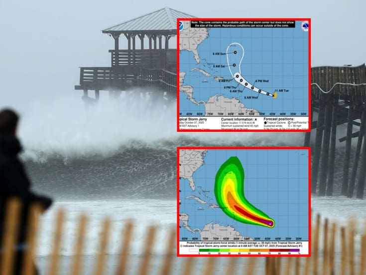 Tormenta tropical “Jerry” se forma en el Atlántico; podría convertirse en huracán en 48 horas