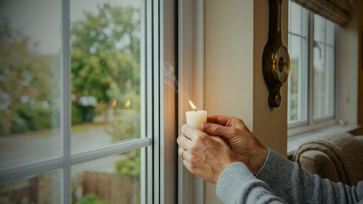 Arquitectos recomiendan usar una vela en las ventanas para detectar fugas de aire en pocos segundos y distinguir si el gasto en el recibo de luz es por mal uso del aire acondicionado o por simples filtraciones invisibles que pueden sellarse con mantenimiento básico en casa: ¿cómo hacerlo?
