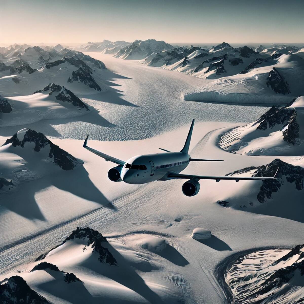 Avión sobrevolando la Antártida | Inteligencia Artificial