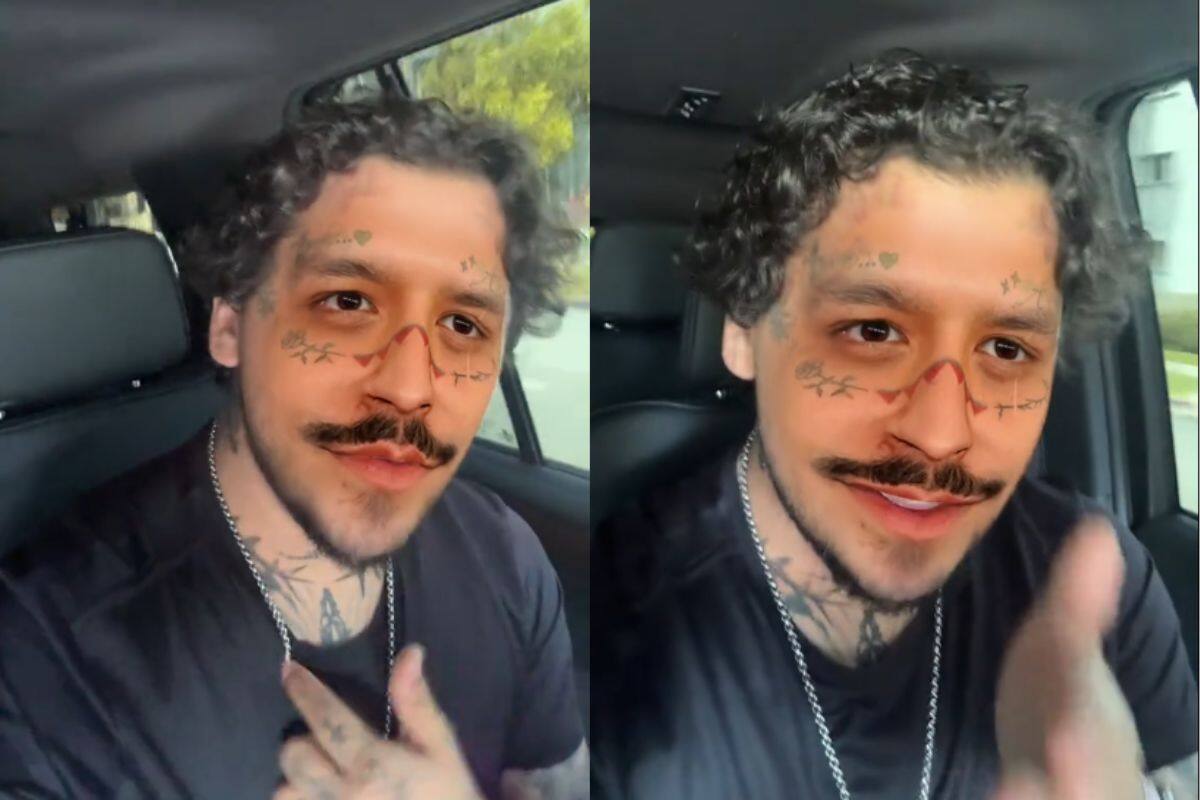 Christian Nodal usa su propio filtro en TikTok y lo vuelve aún más viral