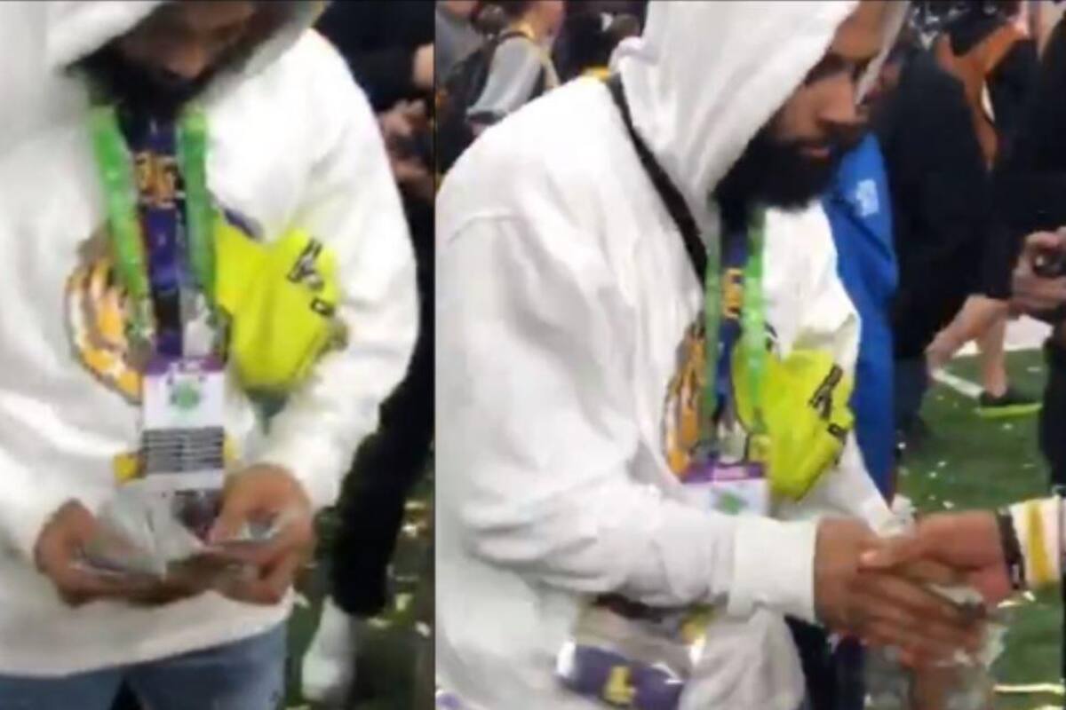 ¿Beckham Jr. en problemas? Celebra título de LSU dando dinero