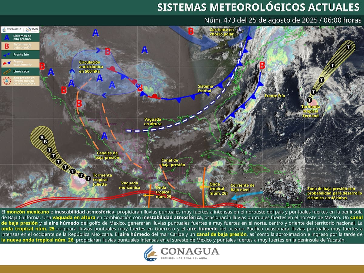 El Servicio Meteorológico Nacional advierte por fuertes lluvias con descargas eléctricas que 'azotarán' al País hoy. (Especial)
