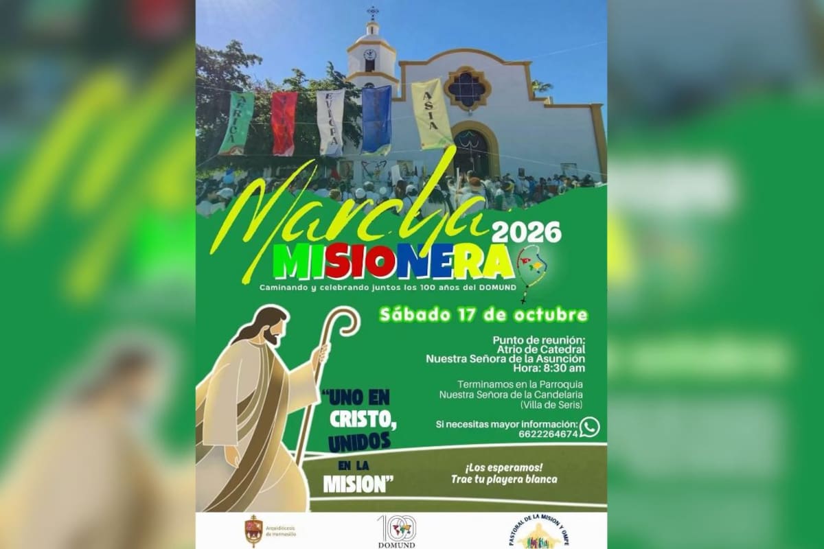 Hermosillo vivirá la tercera Marcha Misionera este sábado por los 100 años del Domund