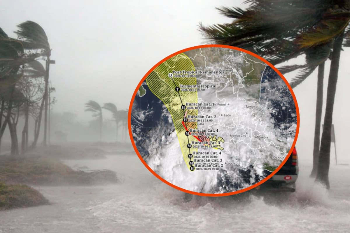 Huracán Simón se intensifica a categoría 2 frente a Jalisco y Colima y podría alcanzar categoría 4 antes de tocar tierra en México