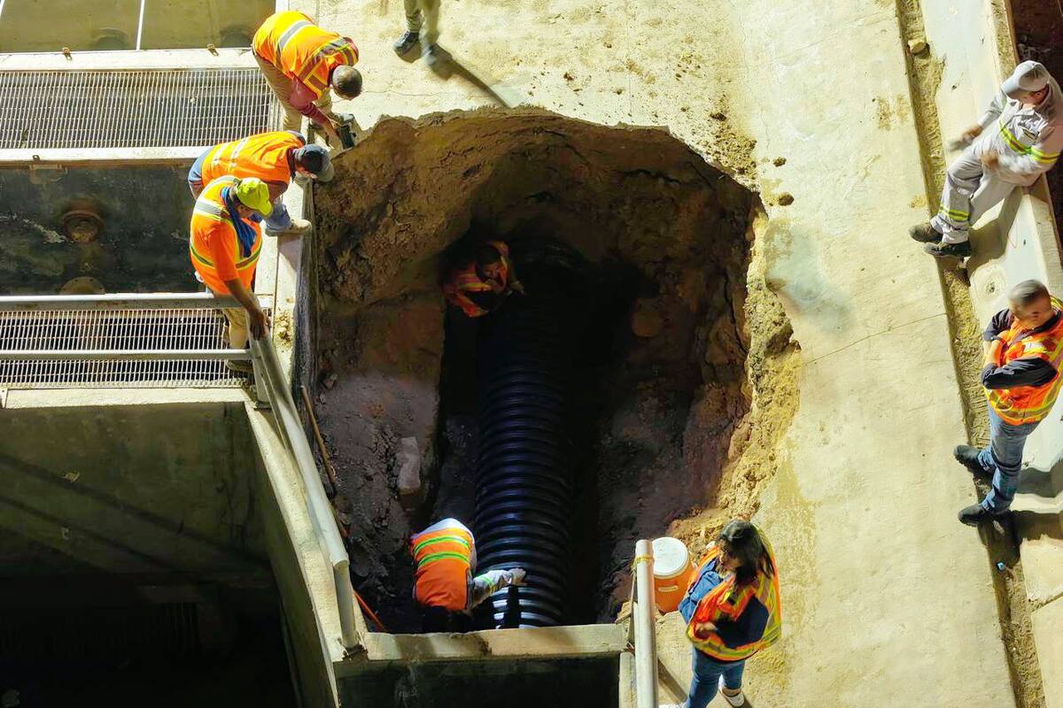CESPM reemplaza tuberías dañadas por vandalismo en el periférico oriente