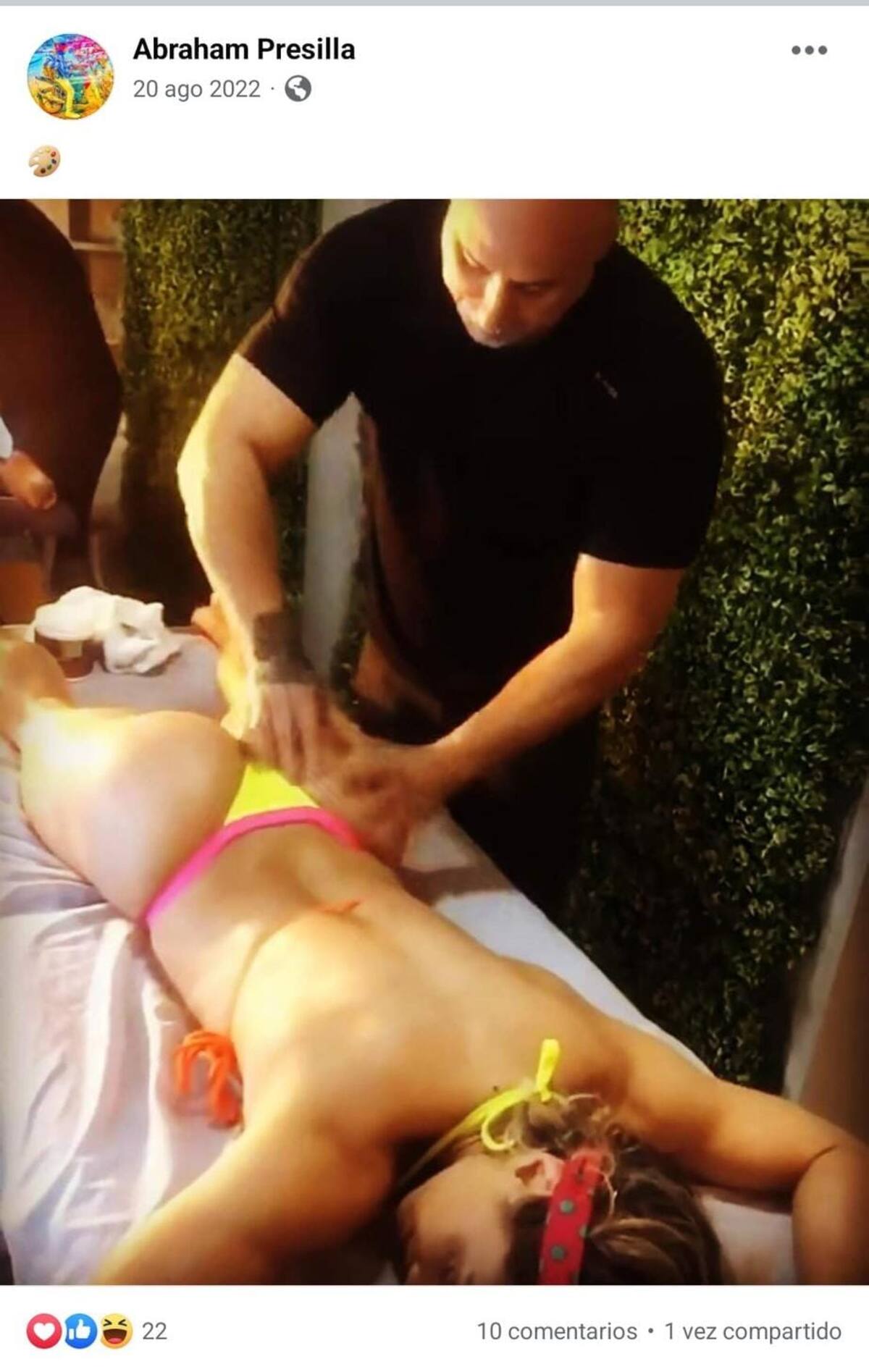 El "negocio de los sueños" de Abraham Presilla presuntamente es una "sala de masajes".