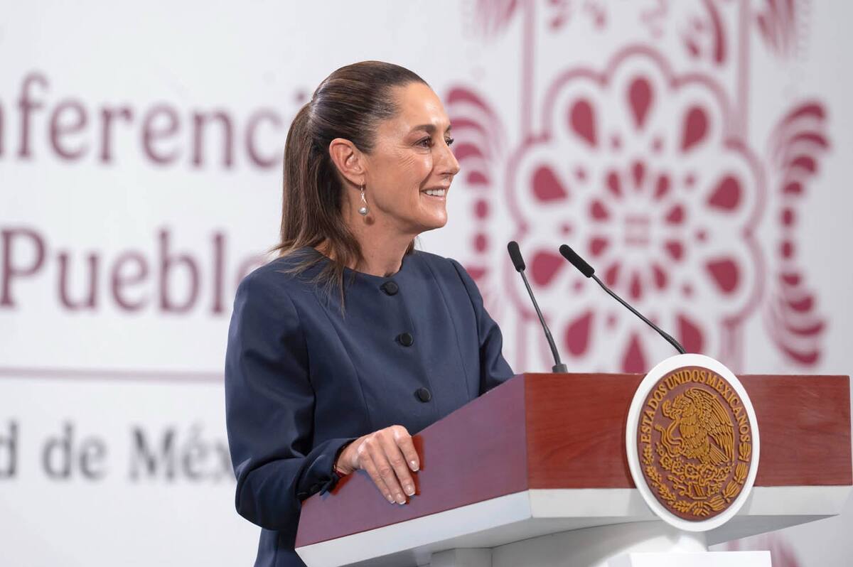 La presidenta Claudia Sheinbaum en su 'Conferencia del Pueblo'. | Crédito: Presidencia