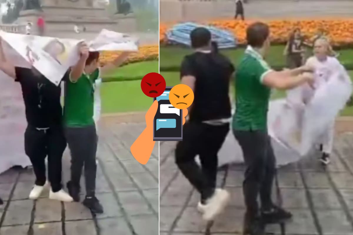 Identifican a los jóvenes que usaron lonas de desaparecidos para cubrirse de la lluvia durante el Mundial 2026; uno de ellos admitió su culpabilidad e lanzó fuertes insultos a las madres buscadoras