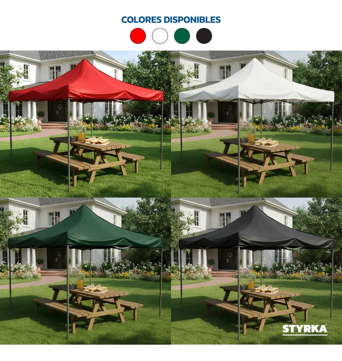 La carpa que se vende con descuento en Mercado Libre está disponible en cuatro colores. | Foto: Mercado Libre