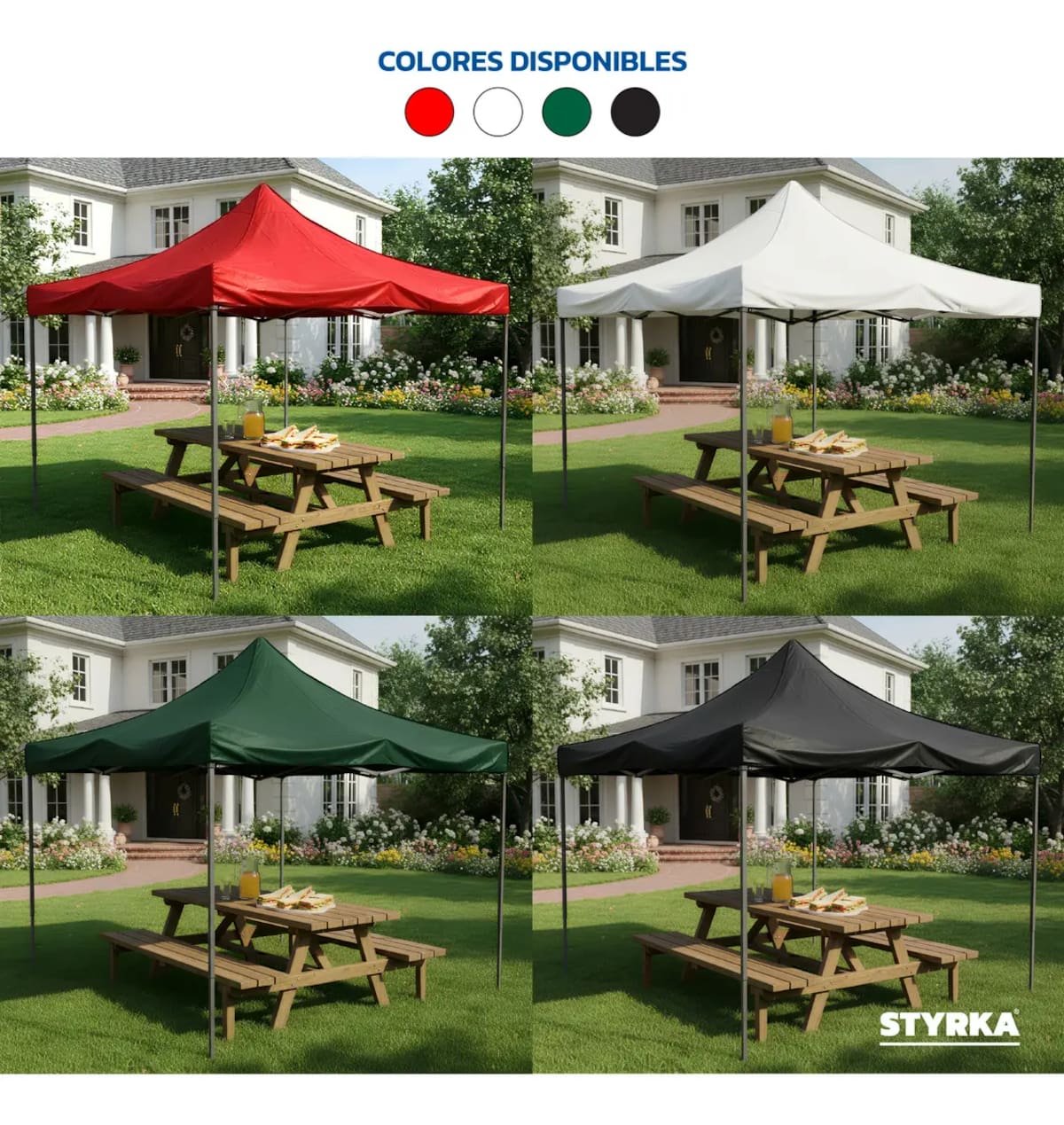 La carpa que se vende con descuento en Mercado Libre está disponible en cuatro colores. | Foto: Mercado Libre