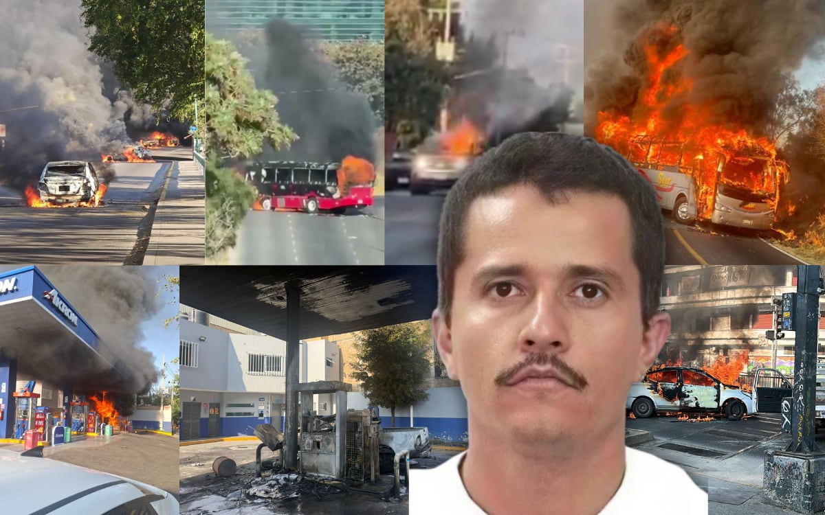 Operativo federal en Jalisco desata bloqueos y quema de vehículos; reportan abatimiento de “El Mencho”. X de: Lourdes mendoza@lumendoz, DK 1250 @dk1250, LIC. JORGE CARLOS RUÍZ @JRUIZGDLMEX, Ricardo Salinas Pliego