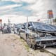 Choque entre unidad federal y vehículo particular en Macroplaza Tijuana deja daños materiales