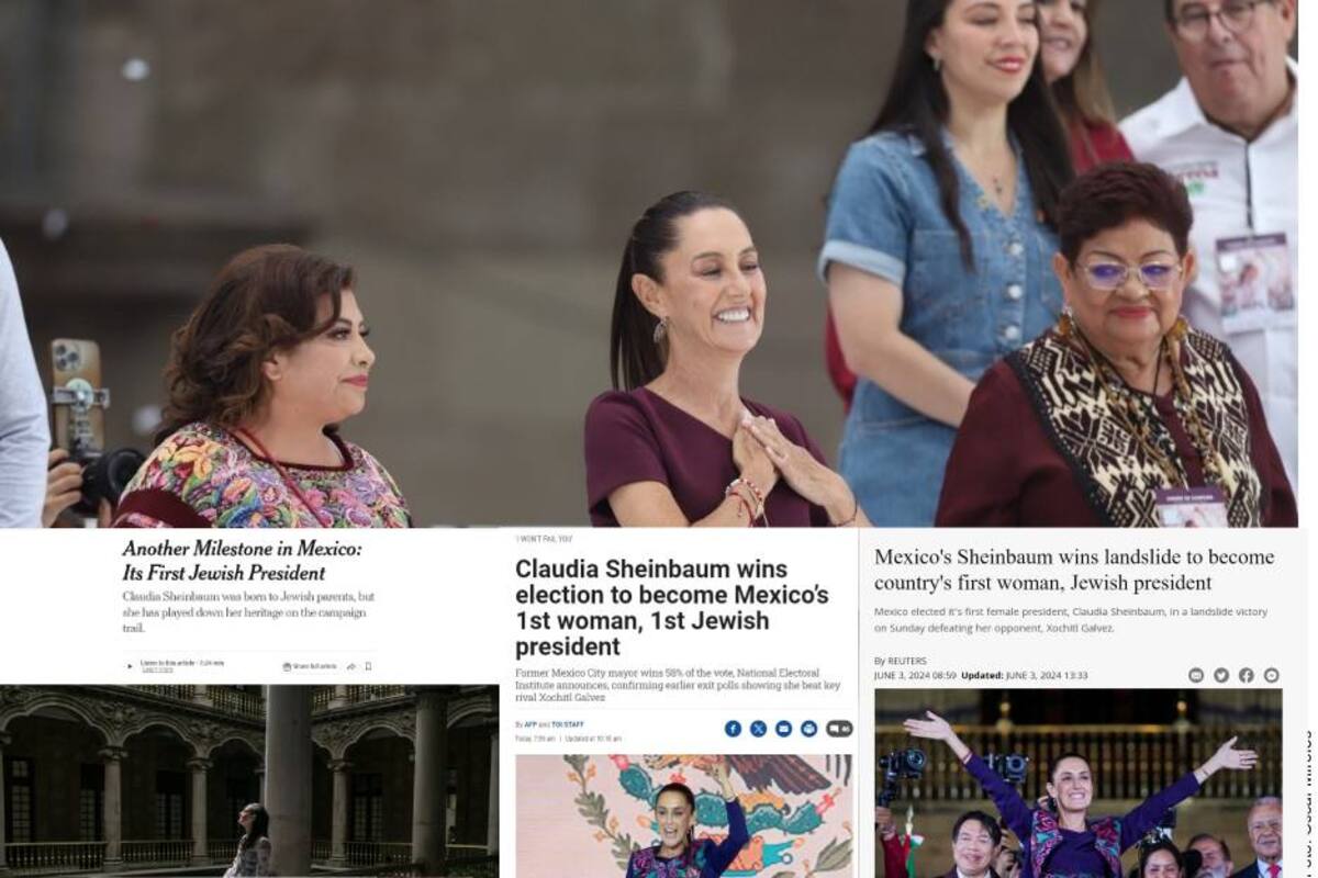 Claudia Sheinbaum: Primera presidenta mujer y judía en la historia de México, dicen medios internacionales