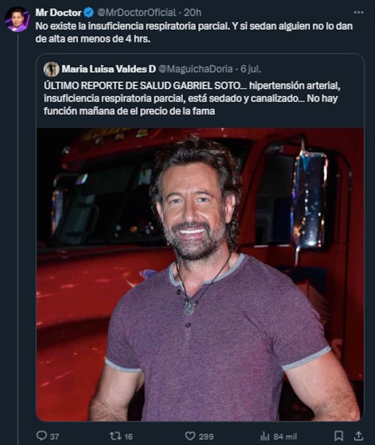 Mr. Doctor corrigió a Maria Luisa Valdes / Cuenta de X: @MrDoctorOficial