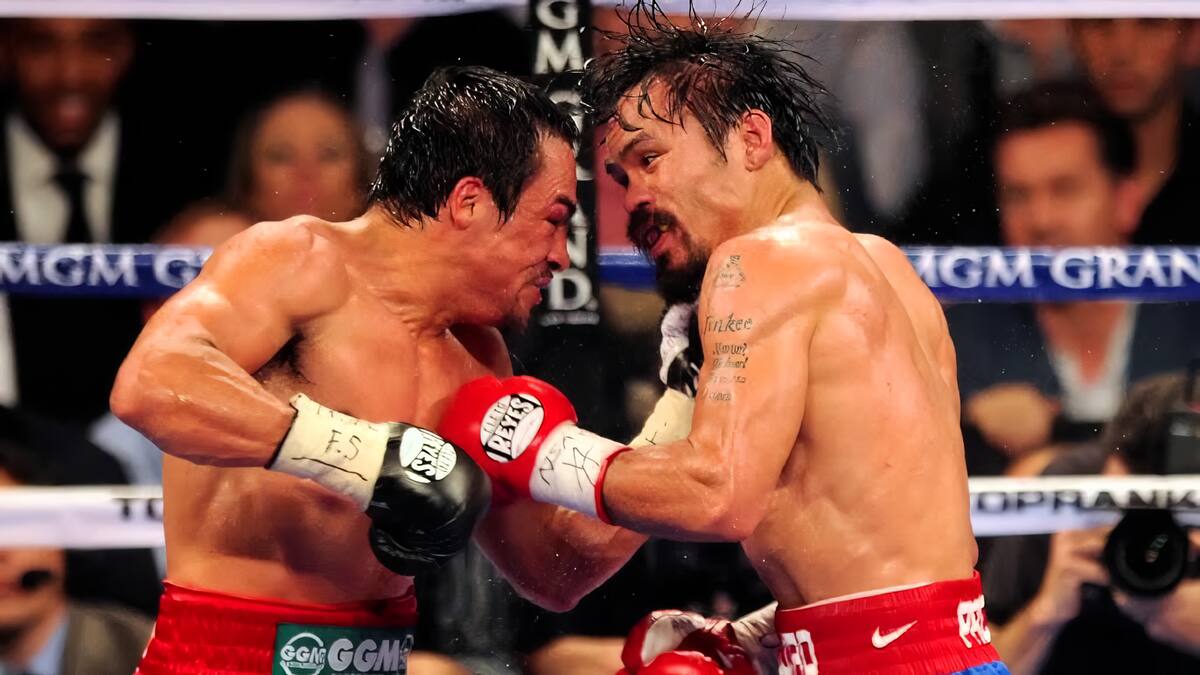 Juan Manuel Márquez y Manny Pacquiao. (Foto: Cleto Reyes)