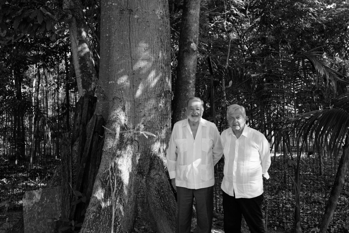 AMLO y Slim desayunan en Palenque, Chiapas, hablan sobre tren maya y otros proyectos