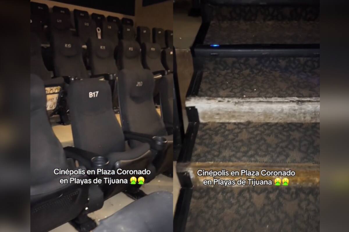 Usuaria de TikTok denuncia el mal estado de un Cinépolis en Tijuana