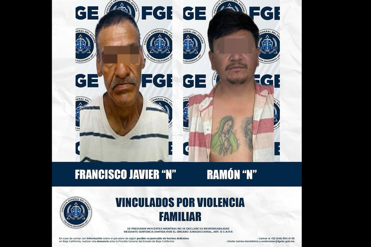 Vinculan a proceso a dos hombres por violencia familiar en el valle de Mexicali