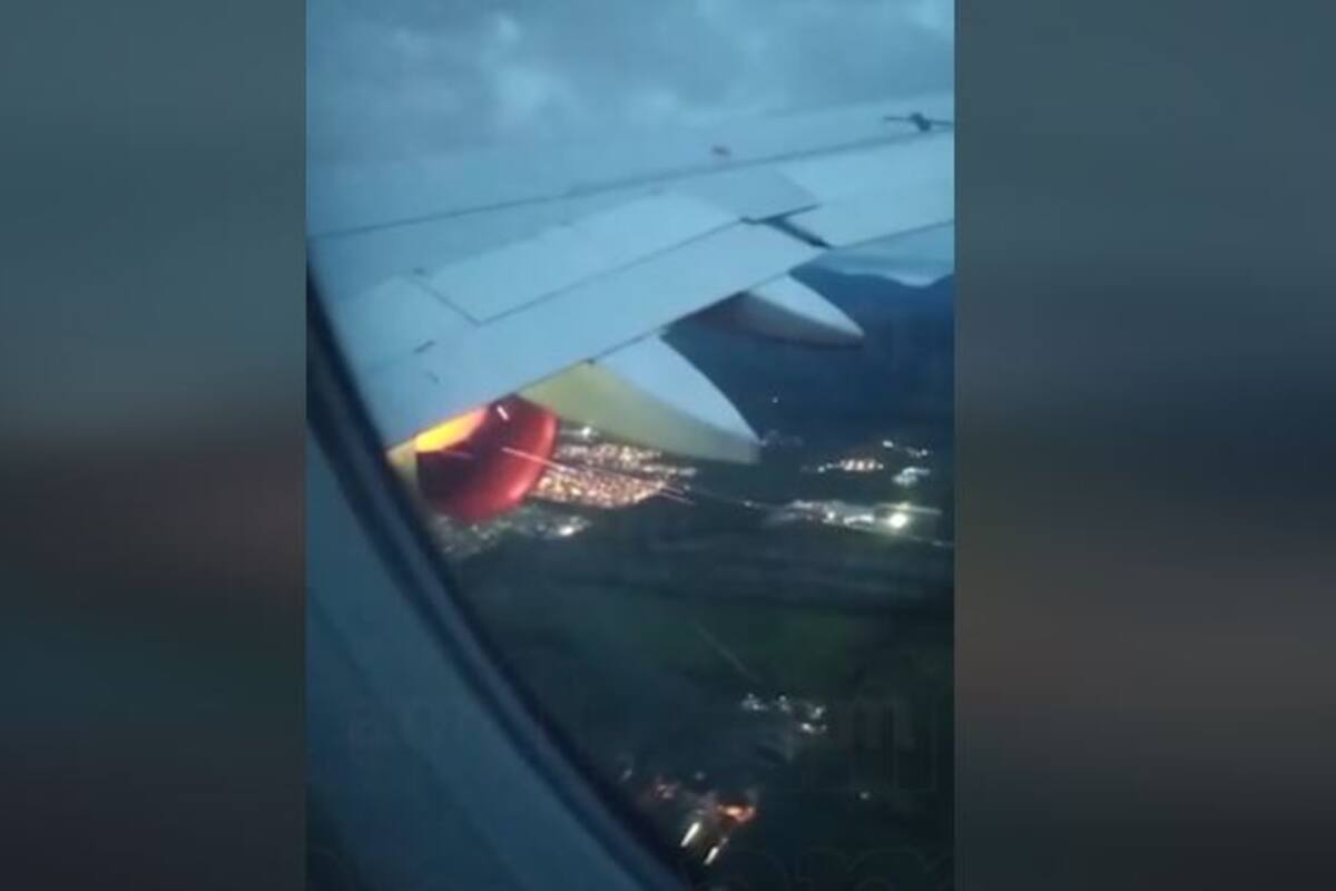 VIDEO: Se incendia turbina de avión de Viva Aerobus