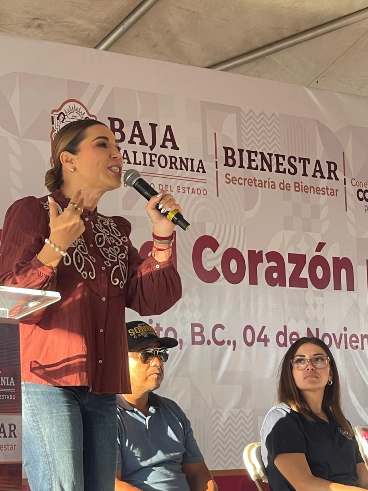 Se destacó una serie de obras y programas en el municipio de Rosarito, con especial énfasis en la localidad de Primo Tapia. Foto: Carmen Gutiérrez