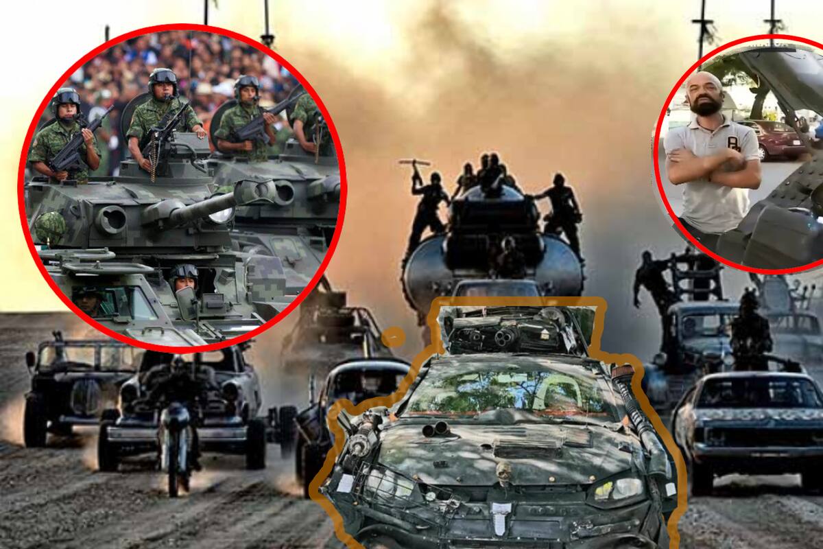Hombre modifica su auto al estilo Mad Max y ocasiona movilización militar en Culiacán