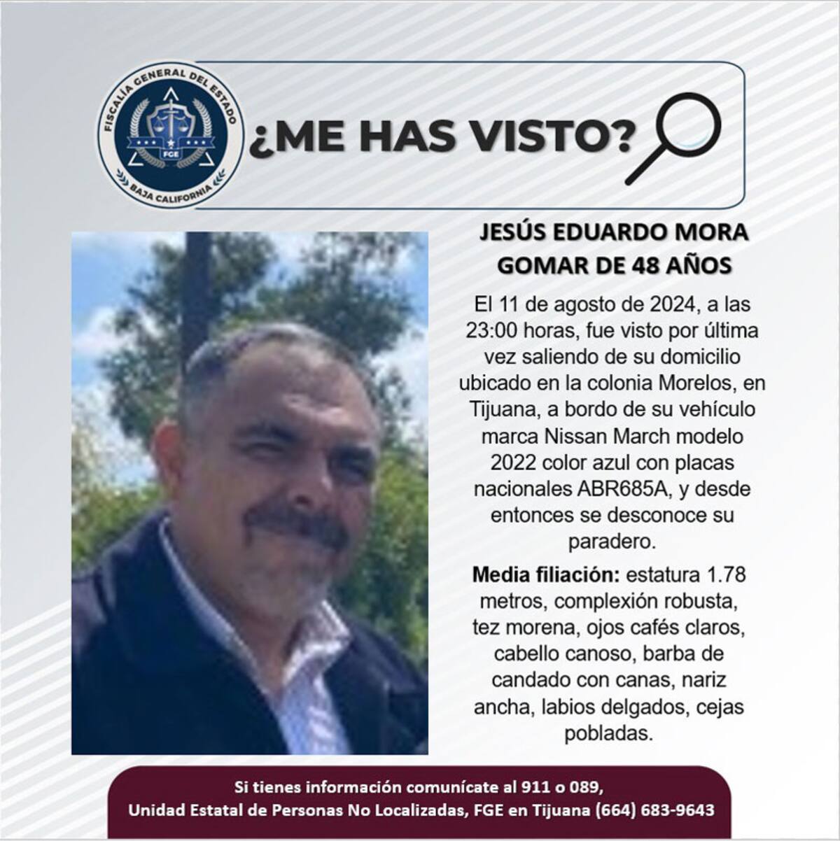 Pesquisa de Jesús Eduardo Mora Gomar, de 48 años.