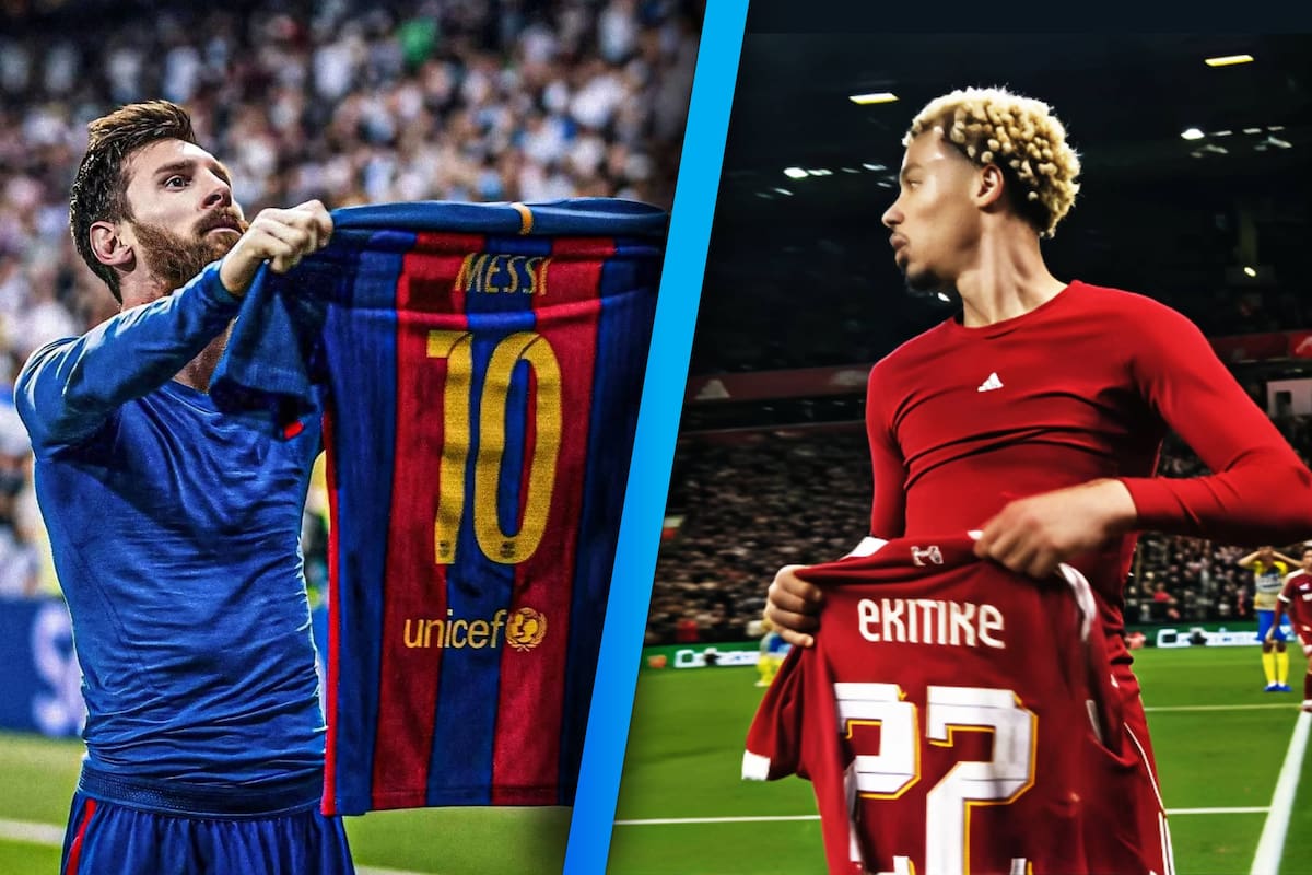 Hugo Ekitike del Liverpool anota y es expulsado tras celebrar como Messi