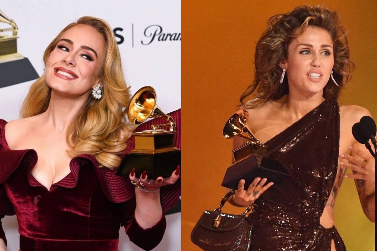 Adele elogia a Miley Cyrus tras su doble victoria en los premios Grammy