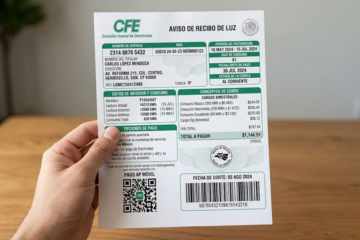 Recibo de luz CFE: cómo leerlo y saber cuánto consumes en kWh