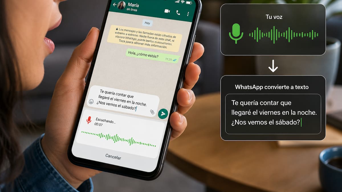 WhatsApp permite convertir tu voz en texto en segundos: Así funciona el dictado por voz en Android y iPhone para enviar mensajes sin usar el teclado