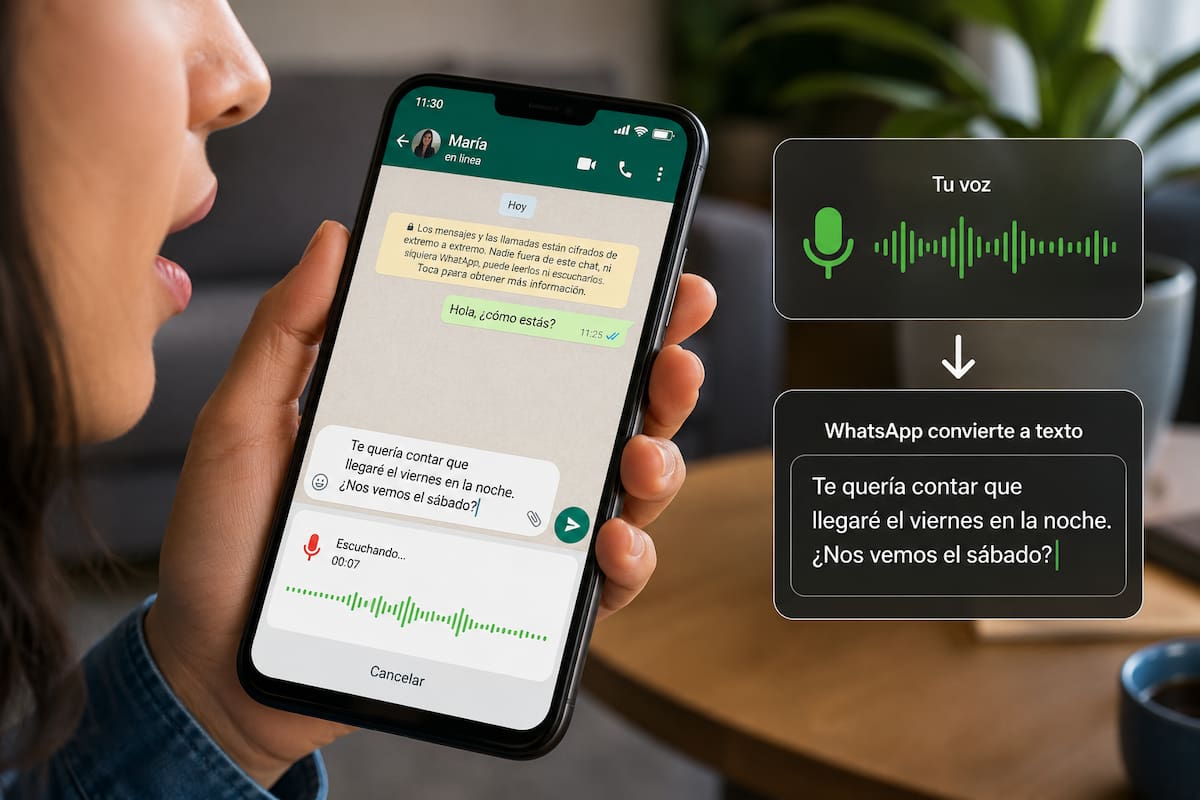 WhatsApp permite convertir tu voz en texto en segundos: Así funciona el dictado por voz en Android y iPhone para enviar mensajes sin usar el teclado