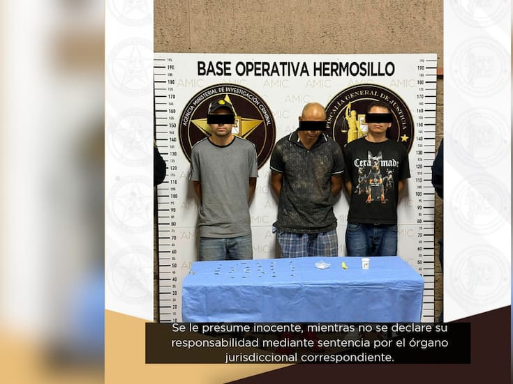 Detiene AMIC a tres personas y asegura droga en Hermosillo